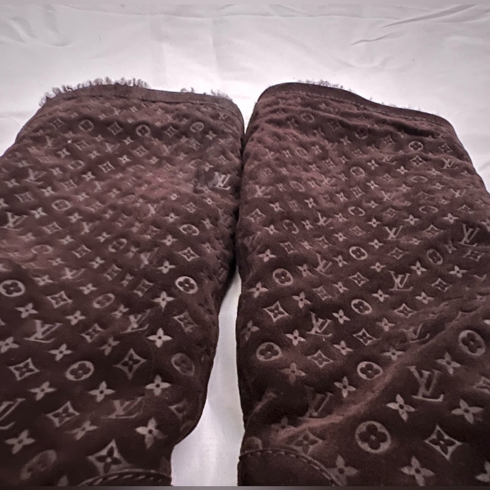 Louis Vuitton Fauvist Brown Monogram Suede Knee Length Boots - Picture 12 of 16